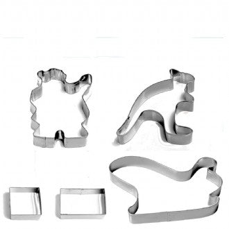 Christmas 5pce (Bush Christmas) Stainless Steel Cookie Cutter Pack