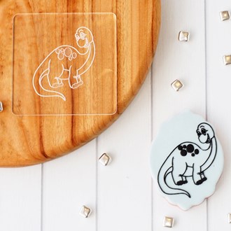 Dinosaur Diplodocus Baby Raise It Up / Deboss Cookie Stamp