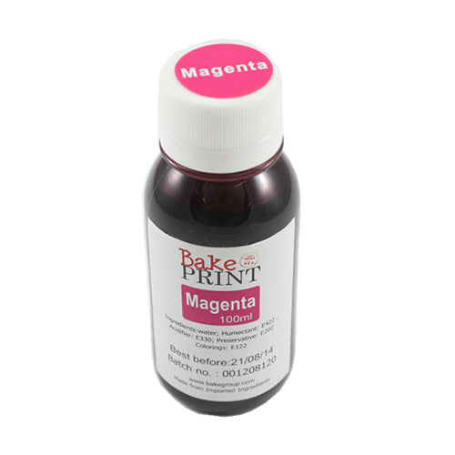 MAGENTA - EDIBLE INK REFILL BOTTLE 100ML - for CANNON