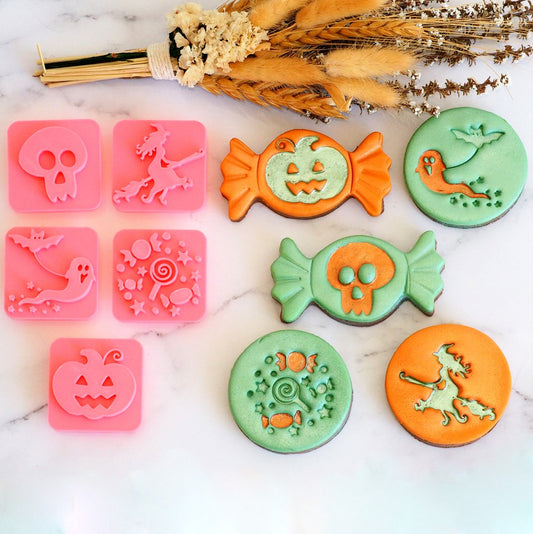 Halloween - Halloween Mini Set Emboss 3D Printed Cookie Stamps (5 pce)