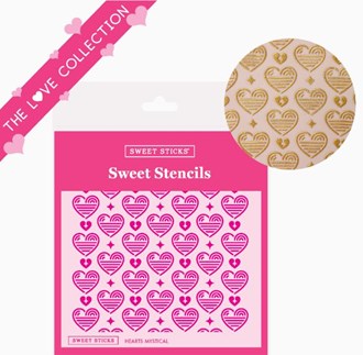 Hearts Mystical Cookie Stencil by Sweet Sticks