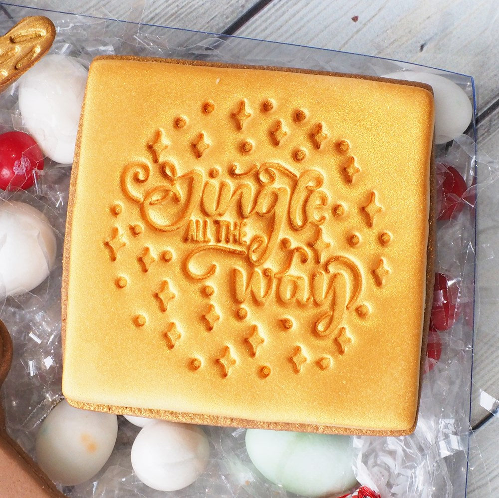 Christmas - Jingle all the Way Emboss 3D Printed Cookie Stamp