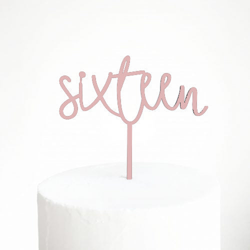 Wild Sixteen Cake Topper - Rose Gold