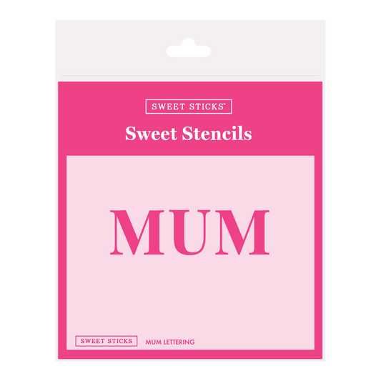Mum Lettering Stencil by Sweet Sticks