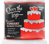 OVER THE TOP SUPER RED FONDANT 250GM