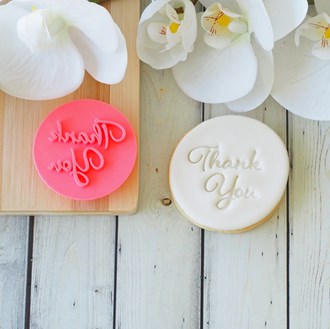 Thank You - Thank You (Script) Cookie Stamp