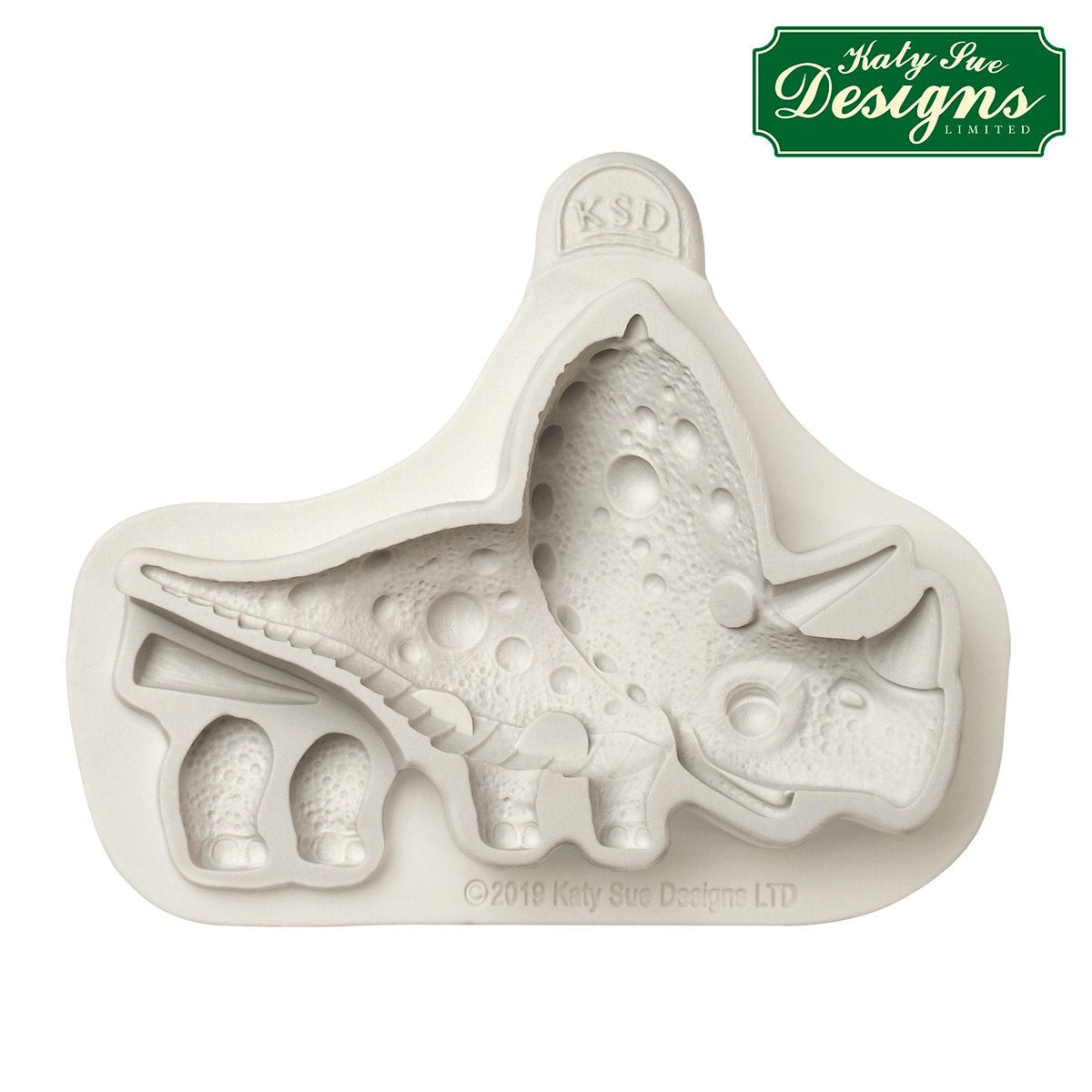 Triceratops Silicone Mould - Katy Sue Mould