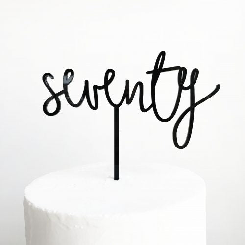 Wild Seventy Cake Topper - Black