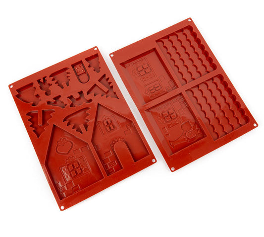 Small GINGERBREAD HOUSE (2 pieces) Silicone Mould Sugar Crafty