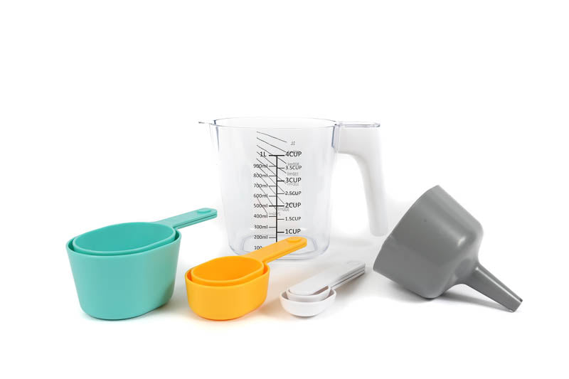 SPRINKS JUG WITH NESTING MEASURE CUPS & SPOONS