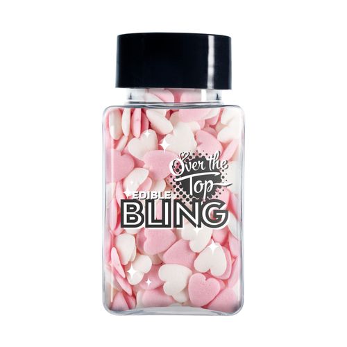 OTT BLING LOVE HEARTS - PINK & WHITE 55G