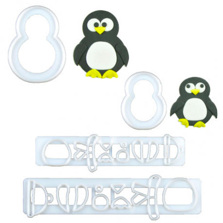 MUMMY AND BABY PENGUIN TAPPIT CUTTER SET - FMM CUTTERS