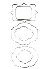 Fondant Plaque Cut Out Set 6pcs