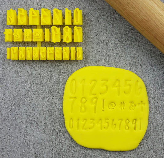 V2 Script Stamps Numbers Stamps - Custom Cookie Cutters