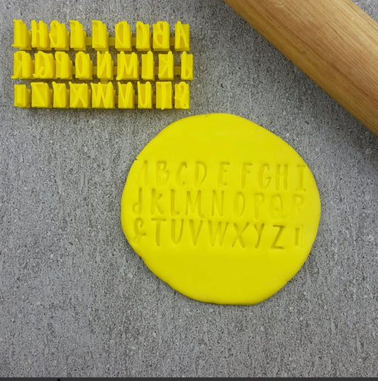 V2 Script Stamps Upper Case Letters Stamps - Custom Cookie Cutters