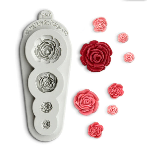 Roses 4 in 1 Silicone Mould - Katy Sue Mould