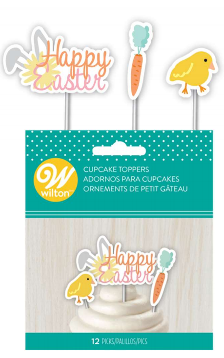 Wilton Happy Easter Cupcake Toppers, 12-Count