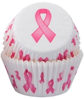 Pink Ribbon Cupcake Cases - 50 Pack - % of the profit of this item is donated to the QLD Cancer