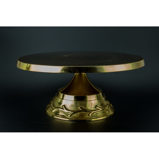 ROUND TAPERED CAKE STAND - 14INCH GOLD