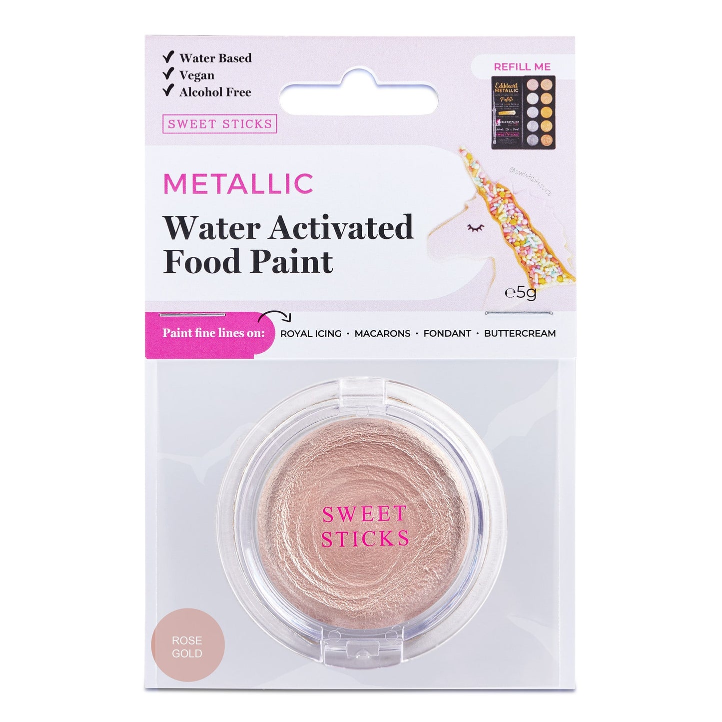SWEET STICKS Water Activated Paint: Rose Gold