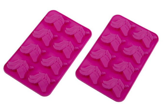 SILICONE UNICORN 8 CUP CHOCOLATE MOULD SET 2 - PINK